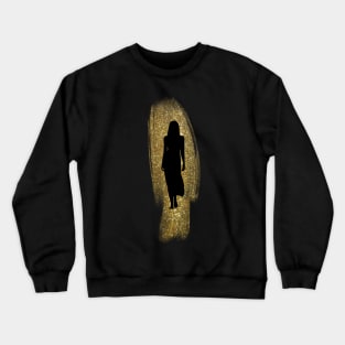 My woman is walking to me.  Live woman walking. Crewneck Sweatshirt